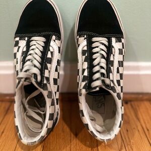Vans The Old Skool  Black and White Checkered Sneakers